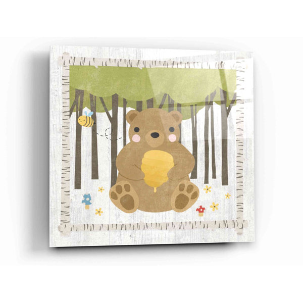 Redwood Rover 'Wood Hideaway Bear' by Moira Hershey, Acrylic Glass Wall